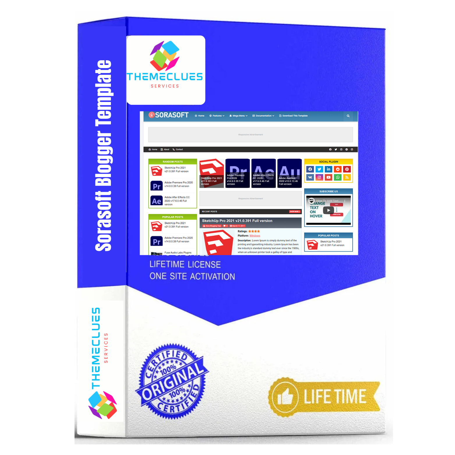 Sorasoft Blogger Template – Premium Version 3 SoraSoft Blogger Template