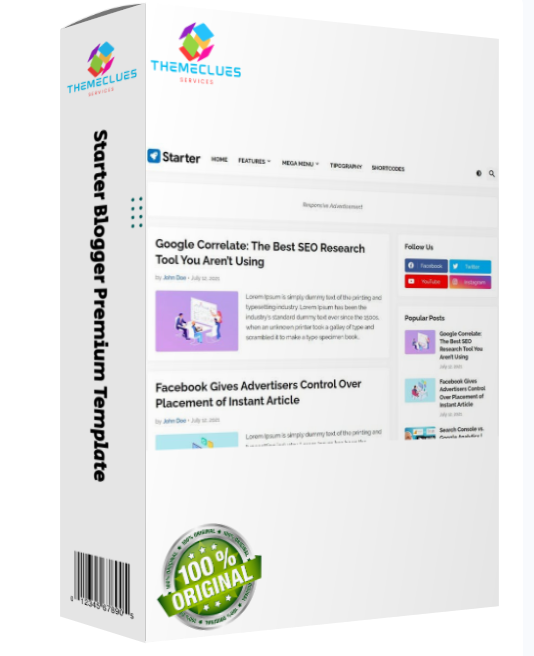 Starter – Premium Blogger Template for Beginners & Professionals 🚀🔥 2 Starter – Premium Blogger Template for Beginners & Professionals 🚀🔥