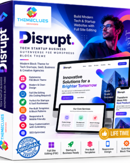 Disrupt Tech Startup WordPress Theme – Gutenverse FSE