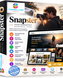 Snapster Photography WordPress Theme – Portfolio & WooCommerce